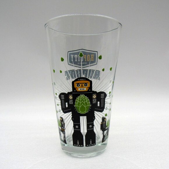 HOP CITY Brewing Co Beer Pint Glass Polly Bird and Hopbot IPA - Picture 6 of 12